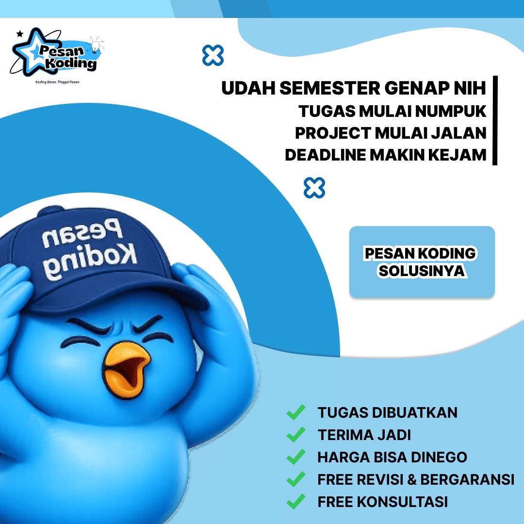 Jasa Pengerjaan Tugas dan Project Coding Terpercaya